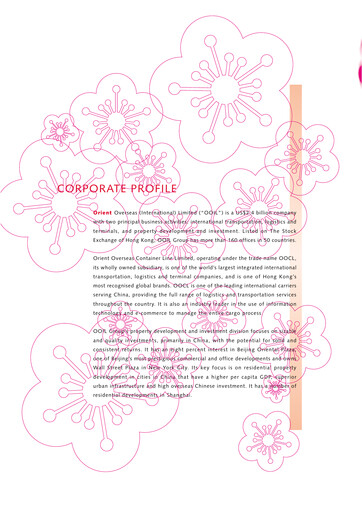 Vorschaubild Orient Overseas Container Line Jahresbericht 2001