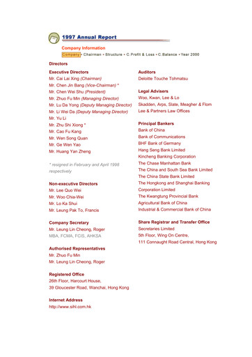 Thumbnail Shanghai Industrial Holdings Limited Annual Report 1997