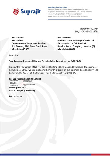 Thumbnail Suprajit Engineering

 ESG Report 2023-2024