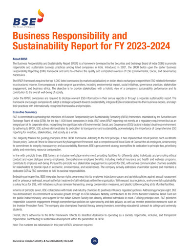 Thumbnail BSE
 ESG Report 2023-2024