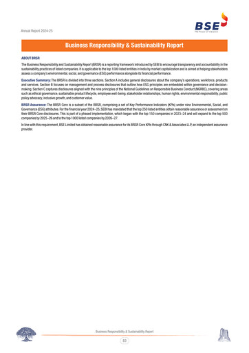 Thumbnail BSE
 ESG Report 2024-2025