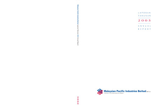 Thumbnail Malaysian Pacific Industries Annual Report 2004-2005