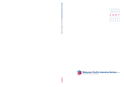 Thumbnail Malaysian Pacific Industries Annual Report 2006-2007