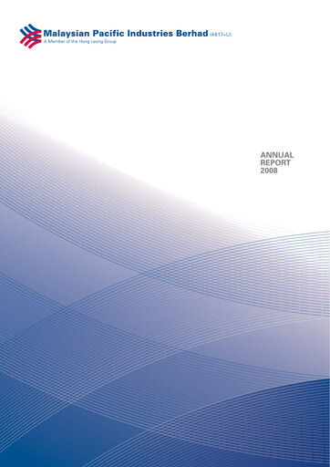 Thumbnail Malaysian Pacific Industries Annual Report 2007-2008