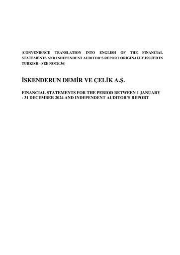 Thumbnail İsdemir Financial Statement 2024