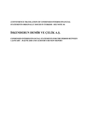 Thumbnail İsdemir Half-year Report 2020-h1