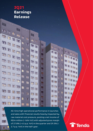 Thumbnail Construtora Tenda S.A. Quarterly Report 2021-q2
