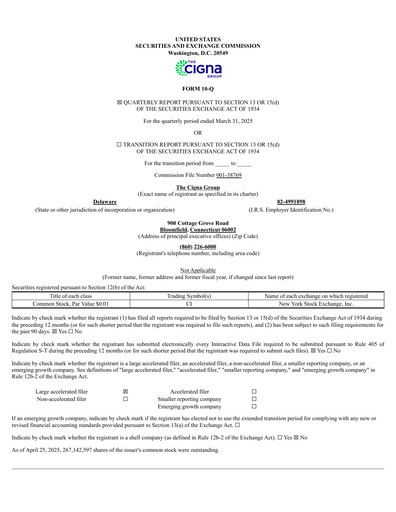 Vorschaubild The Cigna Group Quartalsbericht 2025-q1