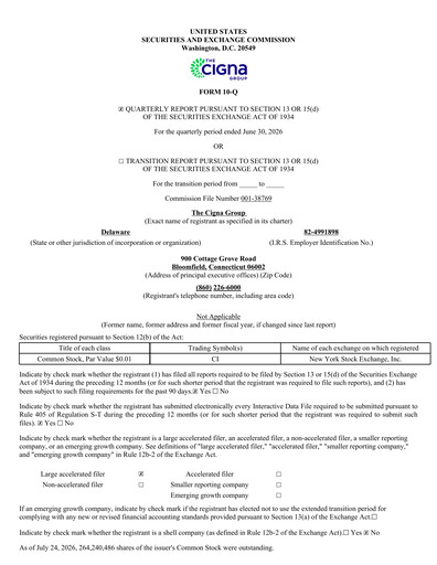 Thumbnail The Cigna Group Quarterly Report 2026-q2