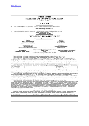Thumbnail Protagonist Therapeutics
 Annual Report 2025