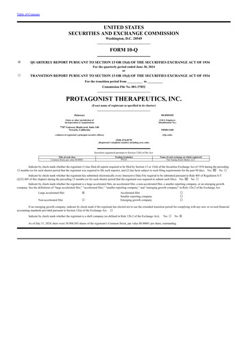 Thumbnail Protagonist Therapeutics
 Quarterly Report 2024-q2