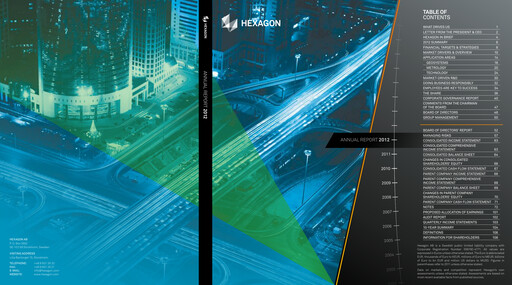 Thumbnail Hexagon AB Annual Report 2012