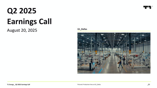 Thumbnail T1 Energy Quarterly Report 2025-q2