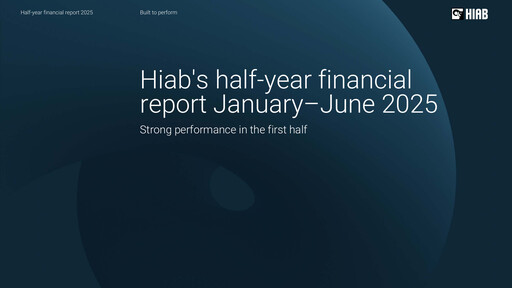 Thumbnail Hiab Oyj Financial Report 2025-h1