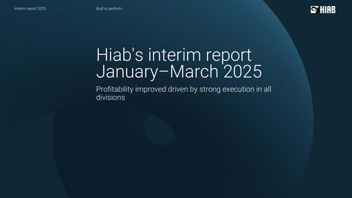 Vorschaubild Hiab Oyj Quartalsbericht 2025-q1