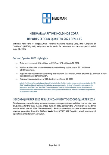 Thumbnail Heidmar Maritime Holdings Quarterly Report 2025-q2