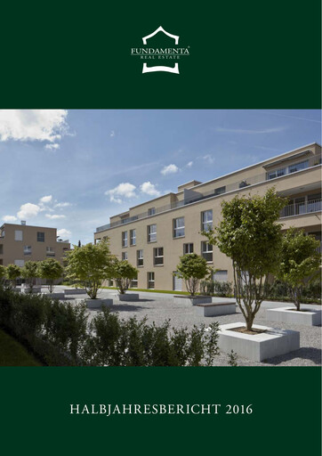 Vorschaubild Fundamenta Real Estate AG Halbjahresbericht 2016-h1