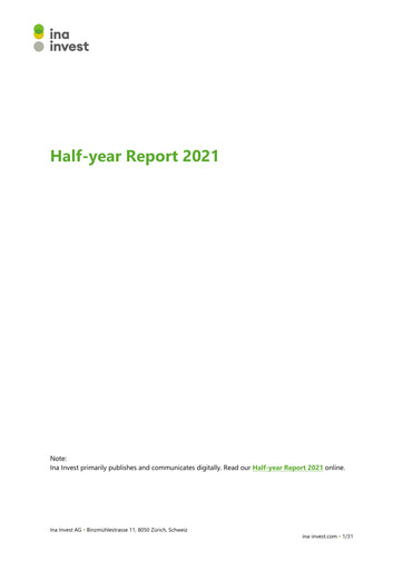 Miniature Cham Swiss Properties AG Rapport semestriel 2021-h1