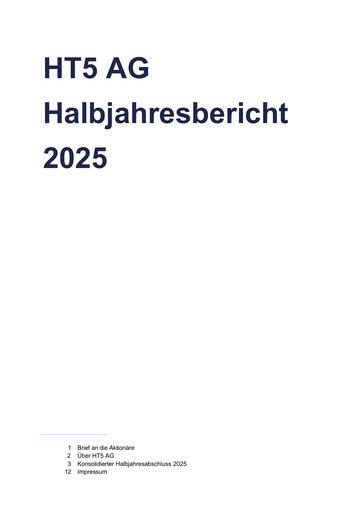 Miniature HT5 AG Rapport semestriel 2025-h1