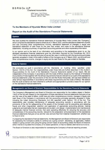 Thumbnail Hyundai Motor India Financial Statement fy2022