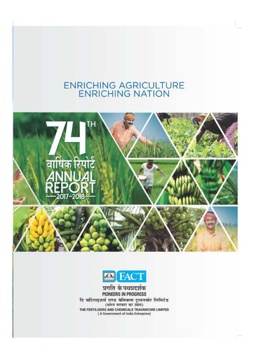 Thumbnail The Fertilisers And Chemicals Travancore Limited Annual Report 2017-2018