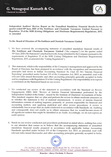 Thumbnail The Fertilisers And Chemicals Travancore Limited Quarterly Report 2025-q1