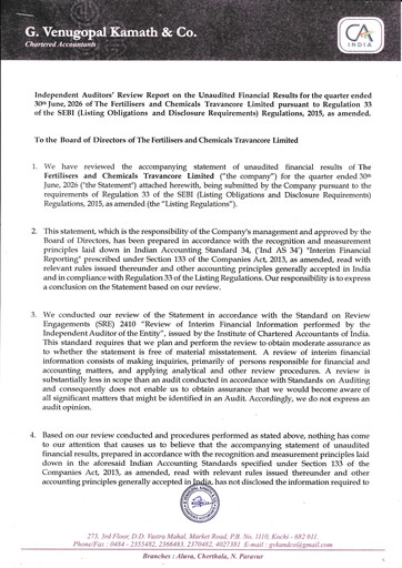 Thumbnail The Fertilisers And Chemicals Travancore Limited Quarterly Report 2026-q1