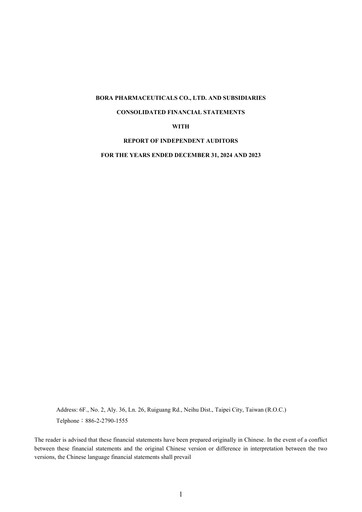 Vorschaubild Bora Pharmaceuticals Finanzmitteilung 2024