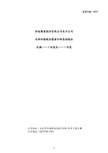 Thumbnail Bora Pharmaceuticals Financial Statement 2023