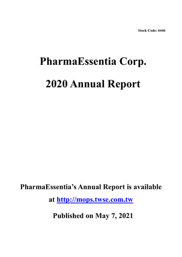 Thumbnail PharmaEssentia Annual Report 2020