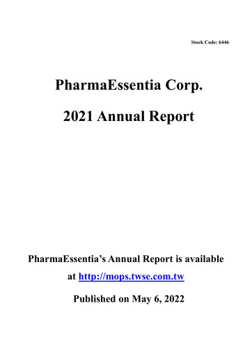 Thumbnail PharmaEssentia Annual Report 2021