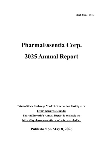 Thumbnail PharmaEssentia Annual Report 2025