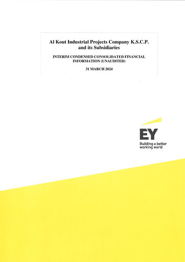 Miniature Al Kout Industrial Projects Company Rapport trimestriel 2024-q1