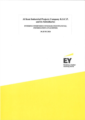 Miniature Al Kout Industrial Projects Company Rapport trimestriel 2024-q2