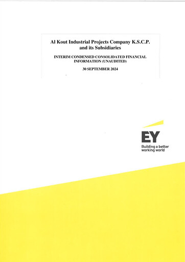 Miniature Al Kout Industrial Projects Company Rapport trimestriel 2024-q3