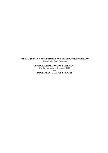 Thumbnail Umm Al Qura for development and construction Financial Statement 2025