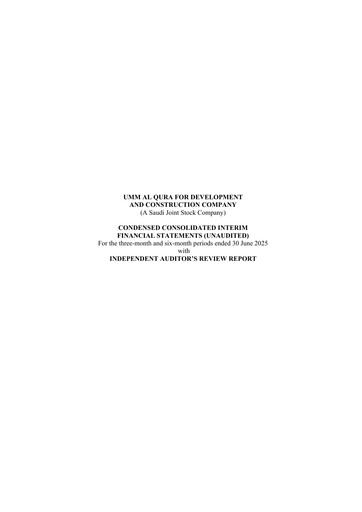 Thumbnail Umm Al Qura for development and construction Quarterly Report 2025-q2