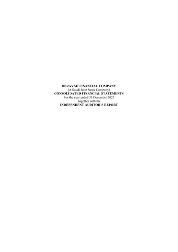 Thumbnail Derayah Financial Company Financial Statement 2025