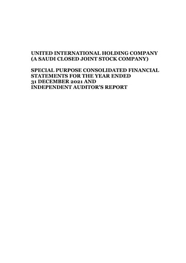 Thumbnail United International Holding Company Financial Statement 2021