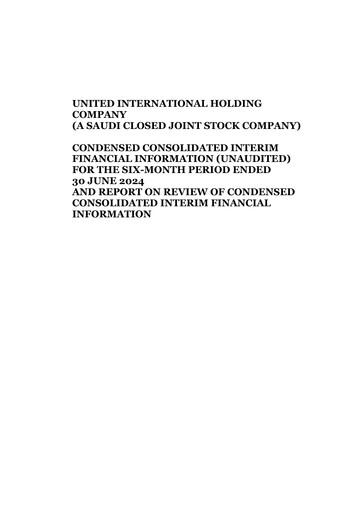 Thumbnail United International Holding Company Financial Statement 2024-h1