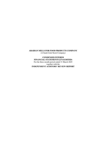 Miniature Arabian Mills for Food Products Rapport trimestriel 2025-q1