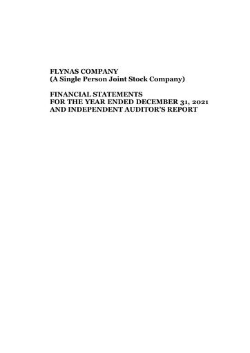 Thumbnail Flynas Company Financial Statement 2021