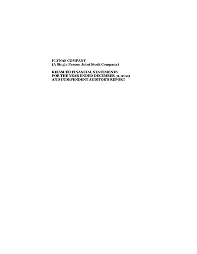 Thumbnail Flynas Company Financial Statement 2023