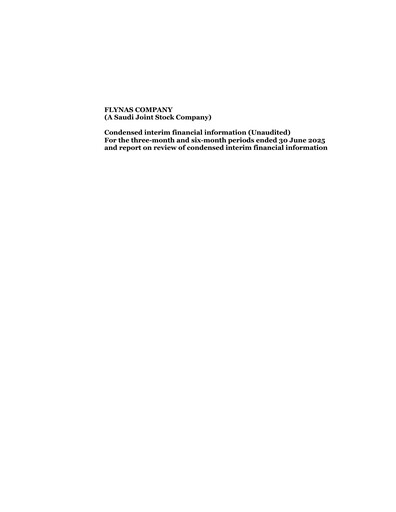 Thumbnail Flynas Company Financial Statement 2025-h1