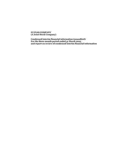 Thumbnail Flynas Company Quarterly Report 2025-q1