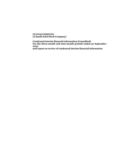 Thumbnail Flynas Company Quarterly Report 2025-q3