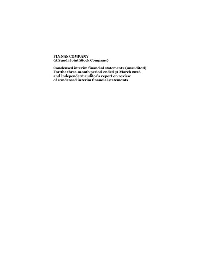 Thumbnail Flynas Company Quarterly Report 2026-q1