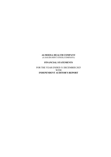 Thumbnail Almoosa Health Company Financial Statement 2025