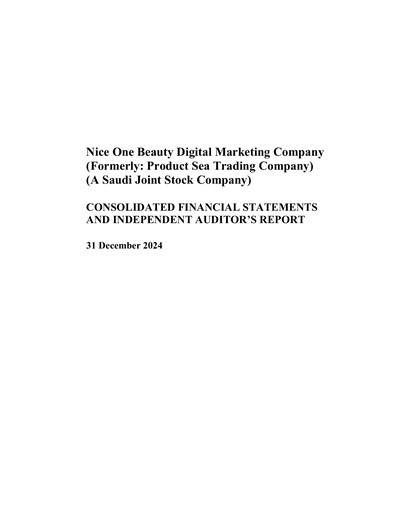 Thumbnail Nice One Beauty Digital Marketing Company Financial Statement 2024