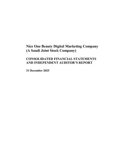 Thumbnail Nice One Beauty Digital Marketing Company Financial Statement 2025